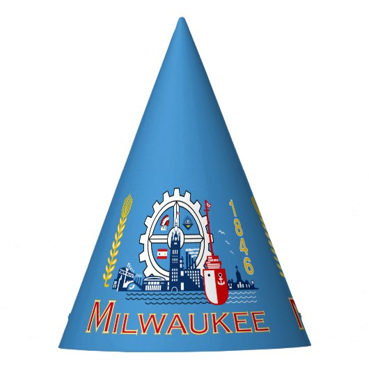 Vlag van Milwaukee, Wisconsin Feesthoedjes (Voorkant)