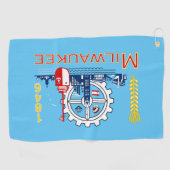 vlag van Milwaukee (Wisconsin) Golfhanddoek (Horizontaal)