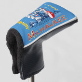 Vlag van Milwaukee, Wisconsin Golfheadcover (3/4 voorkant)