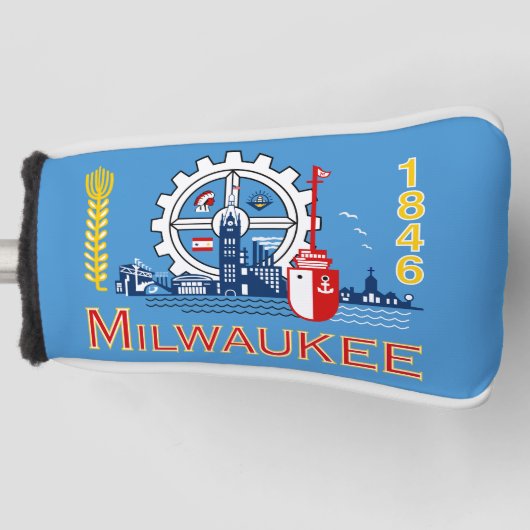 Vlag van Milwaukee, Wisconsin Golfheadcover (Voorkant)