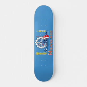 Vlag van Milwaukee, Wisconsin Persoonlijk Skateboard