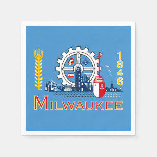 Vlag van Milwaukee, Wisconsin Servetten