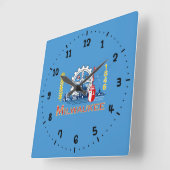 Vlag van Milwaukee, Wisconsin Square Wall Clock Vierkante Klok (Hoek)