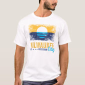  vlag van Milwaukee Wisconsin T-shirt (Voorkant)