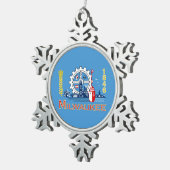 Vlag van Milwaukee, Wisconsin Tin Sneeuwvlok Ornament (Rechts)