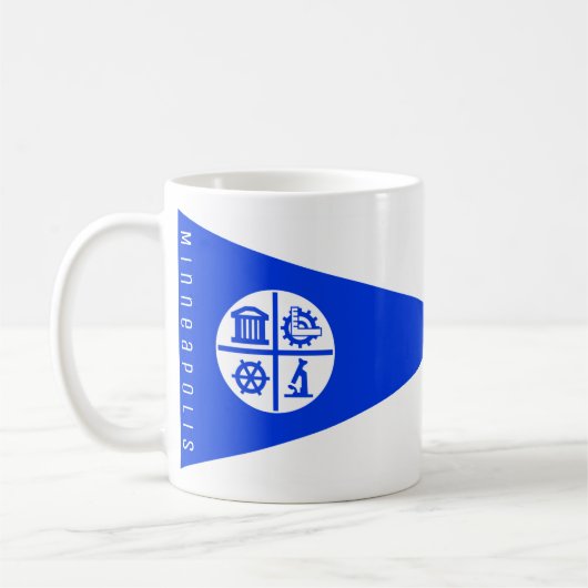Vlag van Minneapolis Koffiemok (Links)