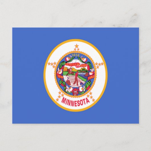 Vlag van Minnesota Briefkaart (Voorkant)