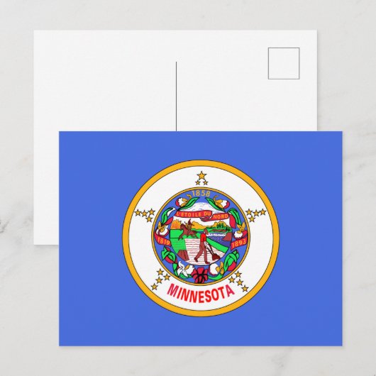 Vlag van Minnesota Briefkaart (Voorkant / Achterkant)