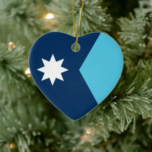Vlag van Minnesota Keramisch Ornament