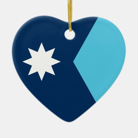 Vlag van Minnesota Keramisch Ornament (Voorkant)