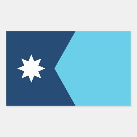 Vlag van Minnesota Rechthoekige Sticker (Voorkant)