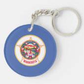 Vlag van Minnesota Sleutelhanger (Achterkant)