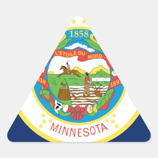 Vlag van Minnesota Sticker (Voorkant)