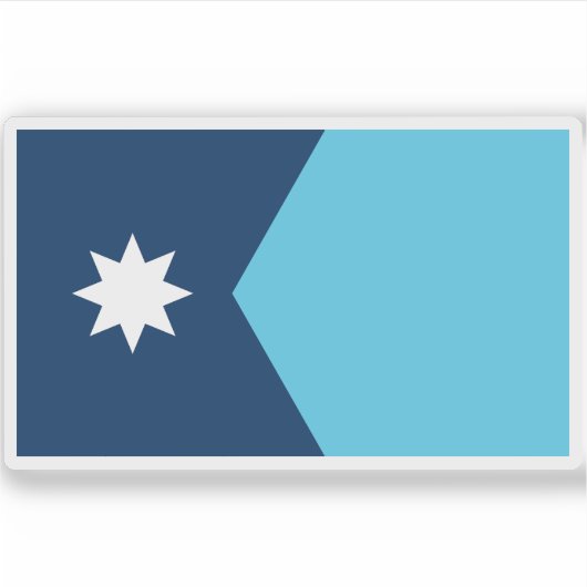 Vlag van Minnesota Sticker (Voorkant)