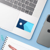 Vlag van Minnesota Sticker (Laptop met iPhone)