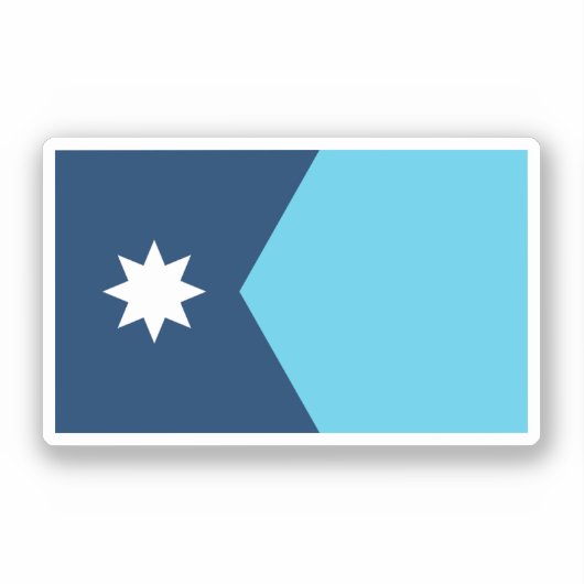 Vlag van Minnesota Sticker (Voorkant)