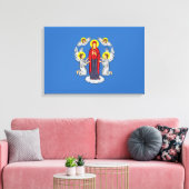 Vlag van Minsk (Belarus) Canvas Afdruk (Insitu (Woonkamer))