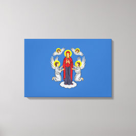 Vlag van Minsk (Belarus) Canvas Afdruk