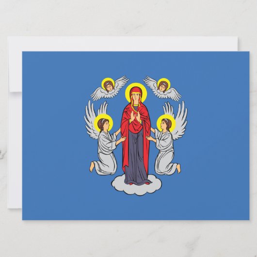 Vlag van Minsk (Belarus) Kaart (Voorkant)
