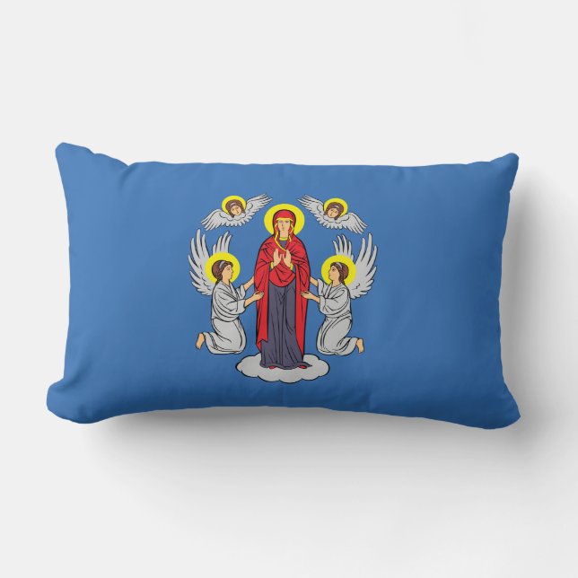 Vlag van Minsk (Belarus) Kussen (Voorkant)