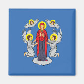 Vlag van Minsk (Belarus) Magneet (Voorkant)