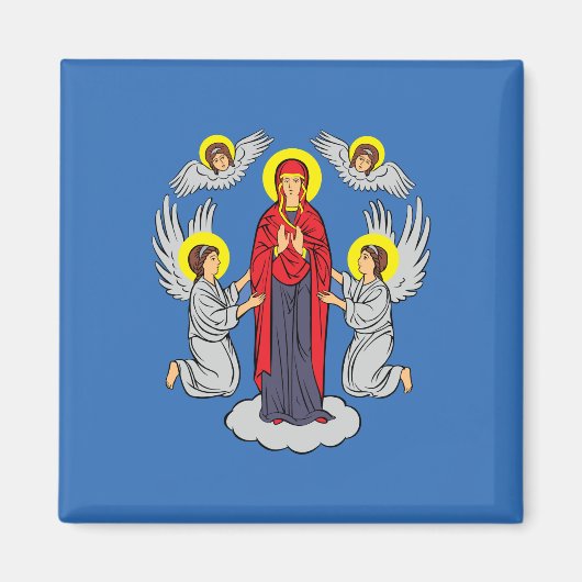 Vlag van Minsk (Belarus) Magneet (Voorkant)