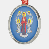 Vlag van Minsk (Belarus) Metalen Ornament (Links)