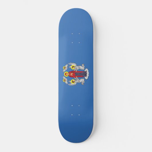 Vlag van Minsk (Belarus) Persoonlijk Skateboard (Voorkant)