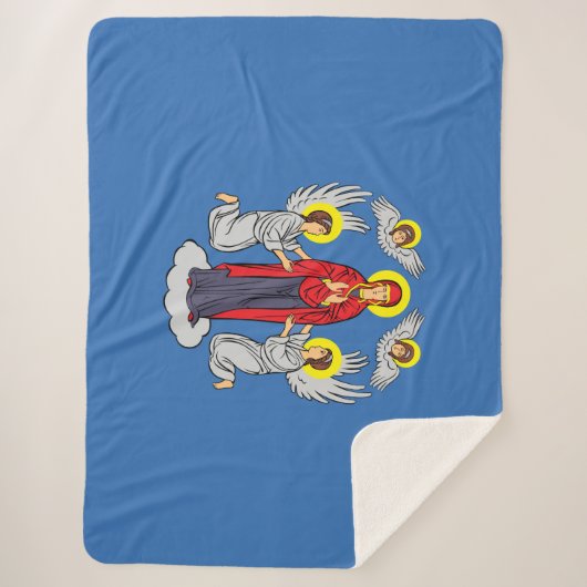 Vlag van Minsk (Belarus) Sherpa Deken (Voorkant)