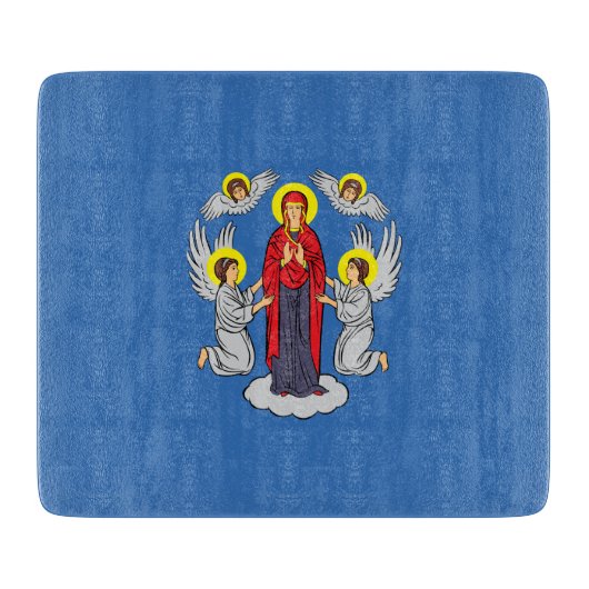 Vlag van Minsk (Belarus) Snijplank (Voorkant)