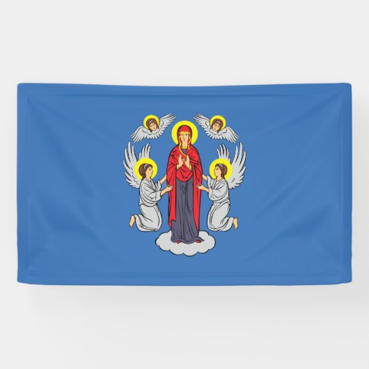 Vlag van Minsk (Belarus) Spandoek (Horizontaal)