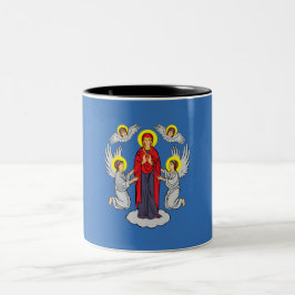 Vlag van Minsk (Belarus) Tweekleurige Koffiemok