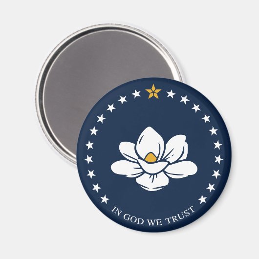 vlag van Mississippi (2020) Magneet (Voorkant / Achterkant)
