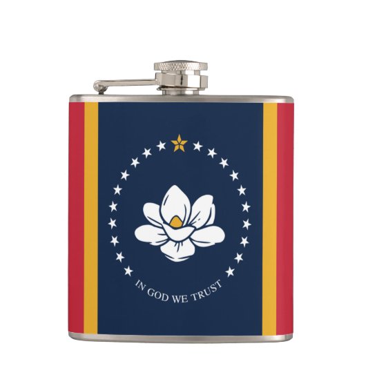 vlag van Mississippi Heupfles (Voorkant)