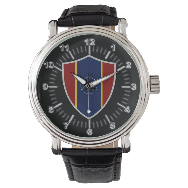 vlag van Mississippi Horloge (Voorkant)