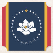 vlag van Mississippi Kartonnen Onderzetters (Voorkant)