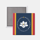 vlag van Mississippi Magneet (Voorkant / Achterkant)