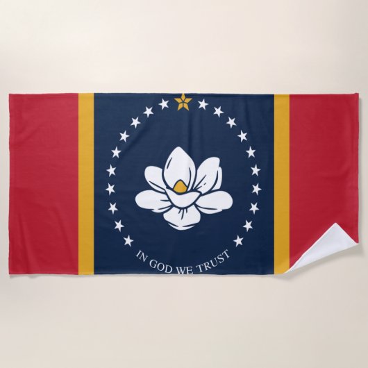 vlag van Mississippi Strandlaken (Voorkant)