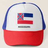 Vlag van Mississippi Trucker Pet (Voorkant)