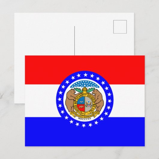 Vlag van Missouri Briefkaart (Voorkant / Achterkant)