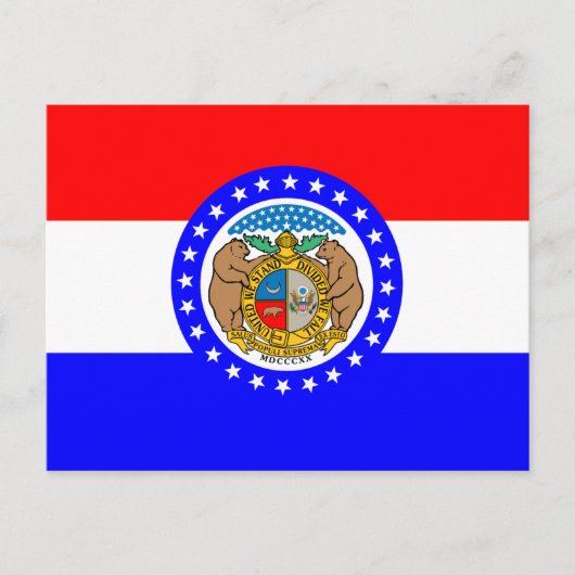 Vlag van Missouri Briefkaart (Voorkant)