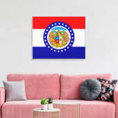 vlag van Missouri Canvas Afdruk (Insitu (Woonkamer))