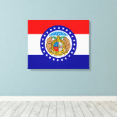 vlag van Missouri Canvas Afdruk (Insitu (Houten vloer))
