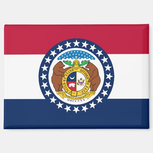 Vlag van Missouri Magneet (Voorkant)