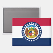 Vlag van Missouri Magneet (Voorkant / Achterkant)