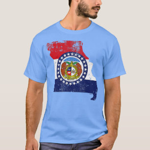 Vlag van Missouri op de vlag van Missouri T-shirt