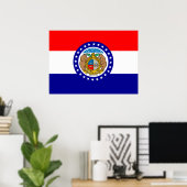 vlag van Missouri Poster (Thuiskantoor)