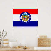 vlag van Missouri Poster (Keuken)