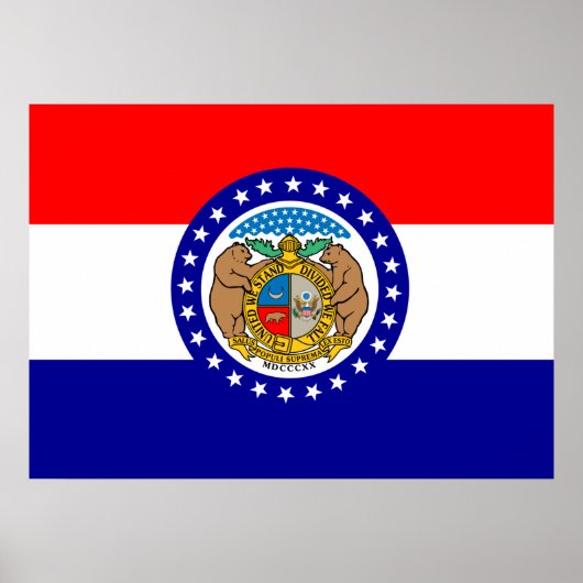 vlag van Missouri Poster (Voorkant)
