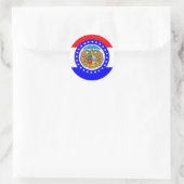 Vlag van Missouri Ronde Sticker (Tas)